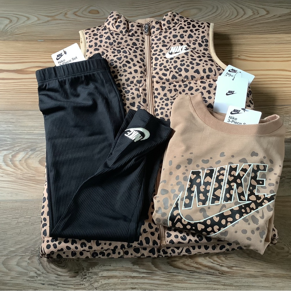 Nike Girls  3-Piece Leopard Vest Set Size 6(NWT)~PRICE IS FIRM~